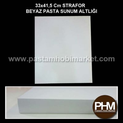Pasta Sunum Altlığı Beyaz ı Strafor 33x41,5 cm
