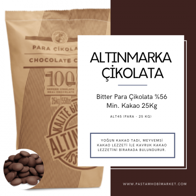 Bitter Para Çikolata %56 Min. Kakao 25Kg